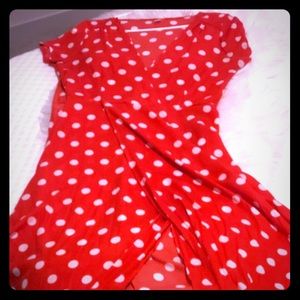 Polka Dot Mid Calf Dress